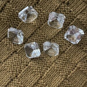 Clear Square Cut paper weights